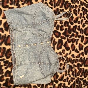 Denim crop top